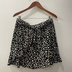 Princess Polly Ruffle Cheetah Skirt Size 12